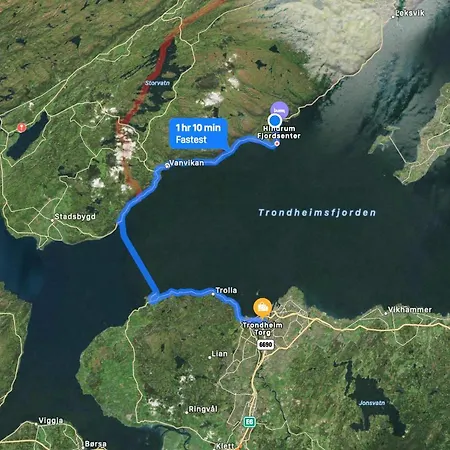 別荘 Hindrum Fjordsenter *